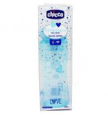 Chicco Biberon Silicona 330 ml Tetina +4m bene azul