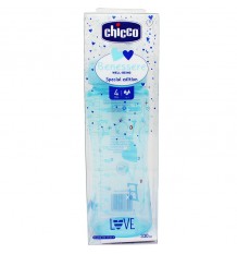 Chicco Biberon Silicona 330 ml Tetina +4m bene azul