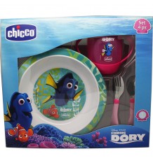 Chicco Buscando a Dory Set de Comida 5 Piezas rosa