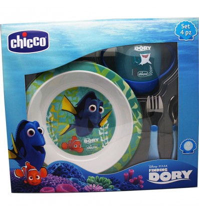 Chicco Buscando a Dory Set de Comida 5 Piezas azul Chicco Buscando a Dory Set de Comida 5 Piezas azul