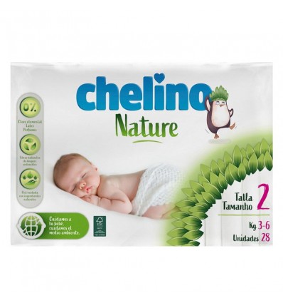 Chelino Nature Taille 2 3-6 Kg 28 Unités