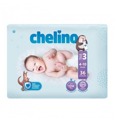 Chelino Couche bébé Taille 3 4-10 kg 36 unités