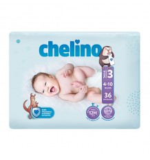 Chelino Pañal bebe talla 4 9-15 kg 34 unidades