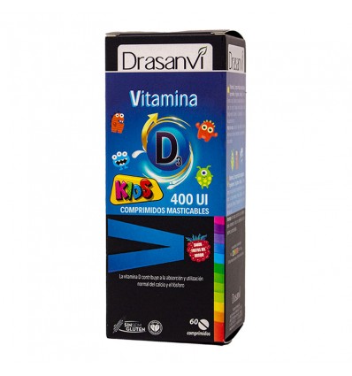 Drasanvi Vitamina D3 400UI + K1 Kids 60 Comprimidos Masticables