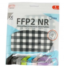 Masque FFP2 NR Promask Boîtes, Blanc, Noir, 1 Unité