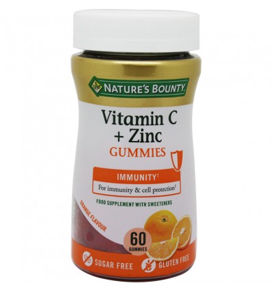 Nature's Bounty Vitamina C + Zinc Inmunidad 60 Gominolas Nature's Bounty Vitamina C + Zinc Inmunidad 60 Gominolas