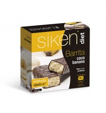 Siken Diet Barrita Coco Banana 5 Unidades