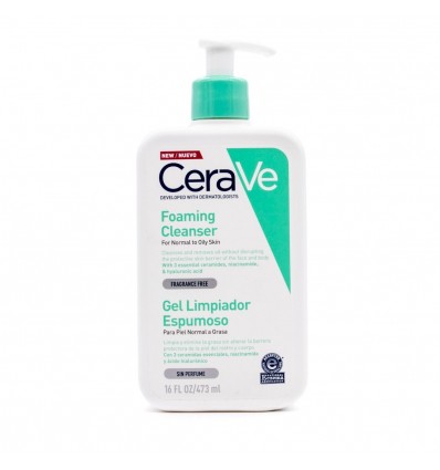 Cerave Gel Limpiador Espumoso Piel Normal a Grasa 473ml