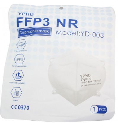 Masque FFp3 YPHD NR Blanc 1 unité