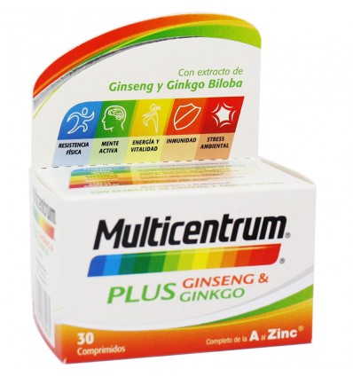 Multicentrum Plus Le Ginseng, Le Ginkgo 30 Compimidos