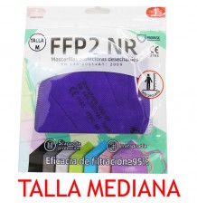 Mascarilla FFP2 NR Promask Morada 1 Unidad Talla Mediana