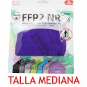 Mascarilla FFP2 NR Promask Morada 1 Unidad Talla Mediana