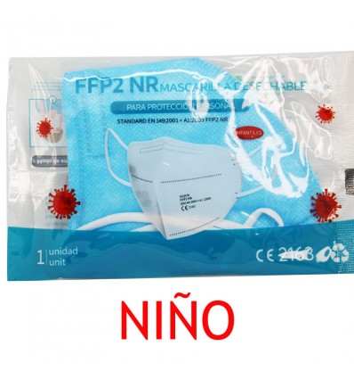 Mascarilla Ffp2 Nr Xique Niño Azul 1 Unidad