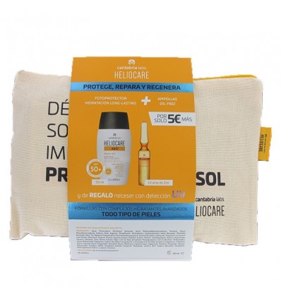 Heliocare 360 Water Gel 50ml + Endocare Radiance Oil free 10 Ampoules + Bag