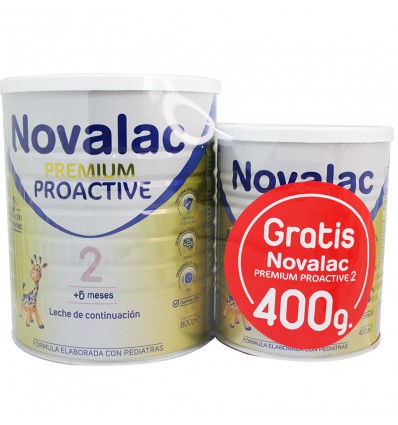 Novalac 2 Premium Proactive 800 Étain de Cadeau de 400 g