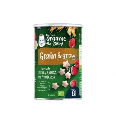 Gerber NutriPuffs Snack Bio de Cereales y Frambuesa 35g
