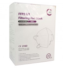 Máscara FFP2 NR ML Negra Exterior e Interior Pack 20 Unidades Caixa Completa