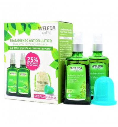 Weleda Anticeulitico Aceite de abedul 100 ml +100 ml + Celulicup