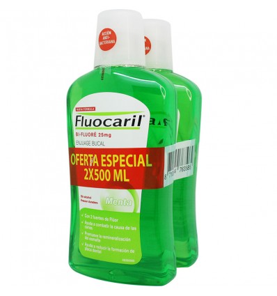 Fluocaril Bi Fluore Anticaries Colutorio 500ml + 500ml