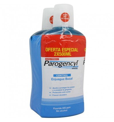 Parogencyl Gencives bain de bouche Contrôle de 500 ml + 500 ml
