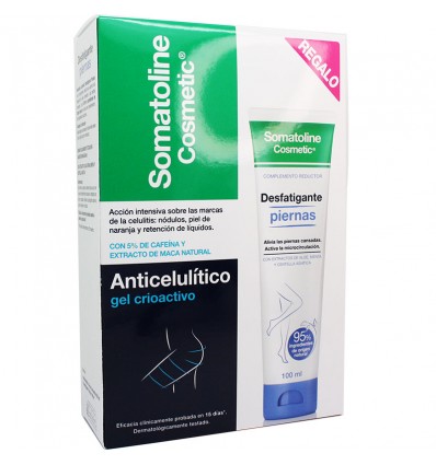 Somatoline Cosmetic Anticelulitico Gel Crioactivo 250ml + Desfatigante Piernas 100ml
