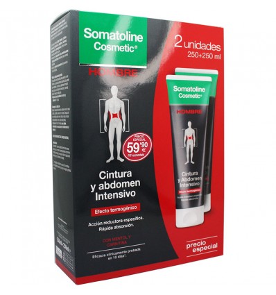 Somatoline Cosmetic Hombre Cintura y Abdomen Intensivo 250ml+250ml