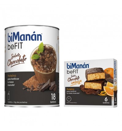 Bimanan Befit Batido Chocolate 540 g 18 Batidos + Befit Barritas Chocolate