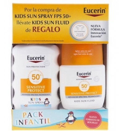 Eucerin Sun 50 Enfants Spray 200 ml + de Soleil Kids Fluide 50ml