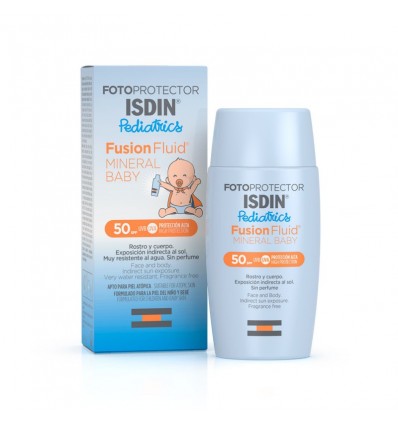 Sonnenschutz Isdin Pediatrics Fusion Fluid Mineral Baby 50 50 ml