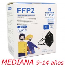 Ffp2 Mask Nr 1MiStore Medium Black 20 Units Full Box