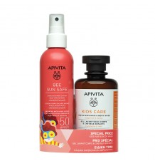 Apivita Bee Sun Kids Spray Solaire Spf50 200ml + Rinis Shampooing 200ml