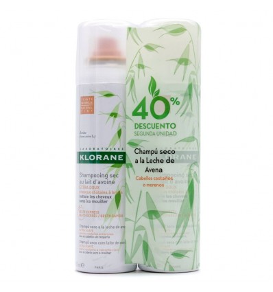 Klorane Champu Seco Avena Color Natural 150ml + 150ml Duplo Promocion Klorane Champu Seco Avena Color Natural 150ml + 150ml Duplo Promocion
