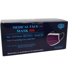 Mascarilla Quirurgica IIR Lila 50 Unidades Caja Club Nautico