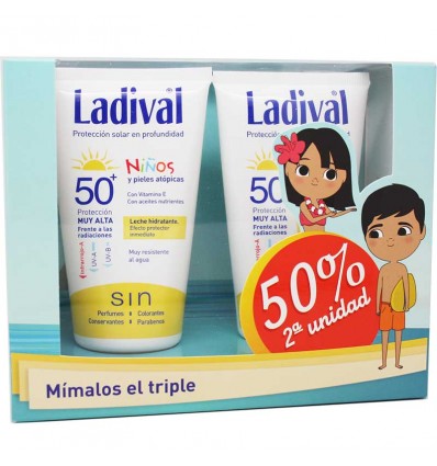 Ladival für Kinder 50 Hydrating Milk 300 ml Doppel-Einsparungen