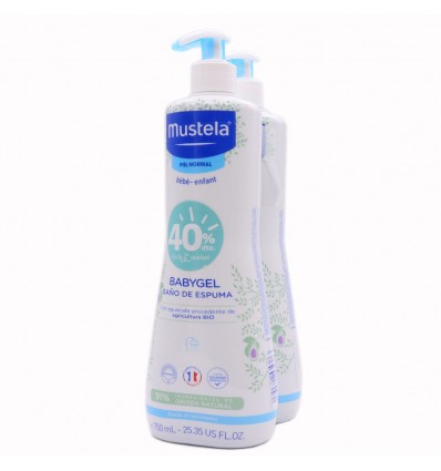 Mustela Babygel 750ml + 750ml Duplo
