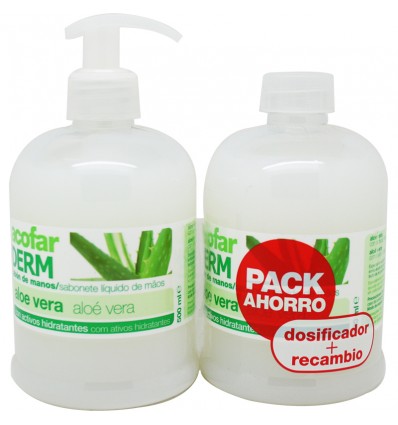 Acofarderm Jabon de Manos Aloe Vera Duplo 1000 ml