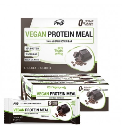 Vegan Protein Meal Barritas Chocolate Cafe 12 Unidades Pwd Nutrition