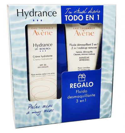 Avene Hydrance Uv riche 40 ml + Démaquillant fluide 3 en 1 100 ml