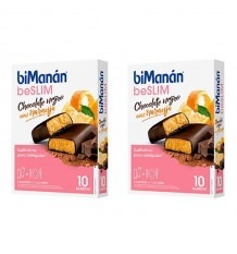 Bimanan Beslim Barrinha Chocolate Laranja 10 barrinhas + 10 barrinhas Duplo promoção