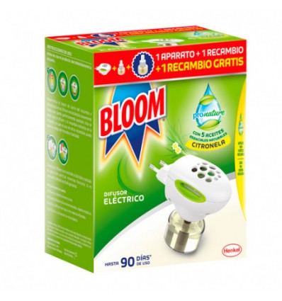 Bloom Pronature Mosquitos Eléctrico Aparato + 2 Recambios