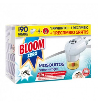 Bloom Zero Mosquitos Común y Tigre Aparato + 2 Recambios