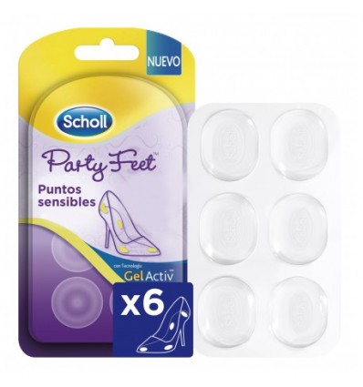 Scholl Party Feet Almohadillas Puntos Sensibles 6 unidades Scholl Party Feet Almohadillas Puntos Sensibles 6 unidades