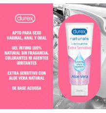 Durex Naturals Lubricante Extra Sensitivo Aloe Vera 100ml