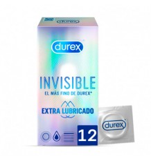 Durex Condoms Invisible Lubricated 12 units