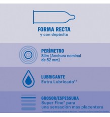 Durex Invisible Lubricado 12 unidades