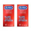 Durex Preservativo Sensitivo XL Duplo 10+10 Condones