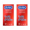 Durex Preservativo Sensitivo XL Duplo 10+10 Condones
