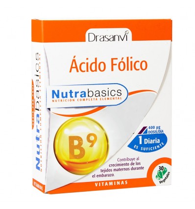 Acido Folico 30 Capsulas Nutrabasicos Drasanvi