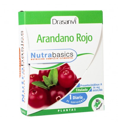 Arandano Rojo 30 Capsulas Nutrabasicos Drasanvi Arandano Rojo 30 Capsulas Nutrabasicos Drasanvi