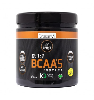 Bcaas + Glutamina Limon 275g Sport Live Drasanvi Bcaas + Glutamina Limon 275g Sport Live Drasanvi
